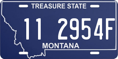 MT license plate 112954F