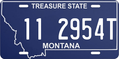 MT license plate 112954T