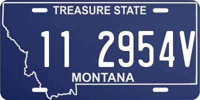 MT license plate 112954V