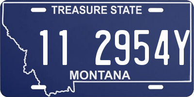 MT license plate 112954Y