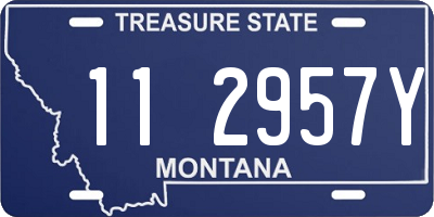 MT license plate 112957Y