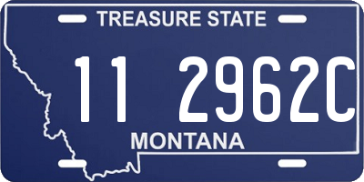 MT license plate 112962C