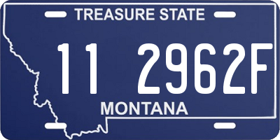 MT license plate 112962F