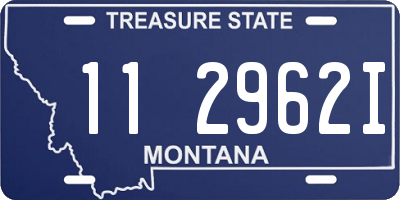 MT license plate 112962I