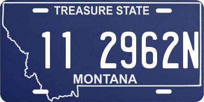 MT license plate 112962N