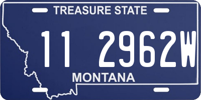 MT license plate 112962W