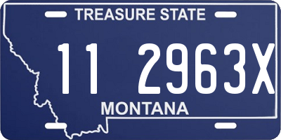 MT license plate 112963X