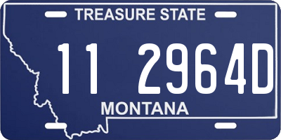 MT license plate 112964D