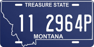 MT license plate 112964P