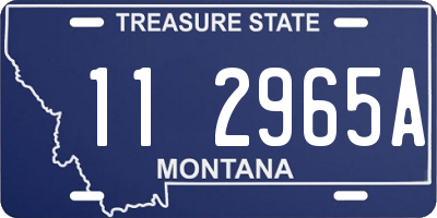 MT license plate 112965A