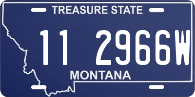 MT license plate 112966W