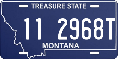 MT license plate 112968T