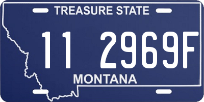 MT license plate 112969F