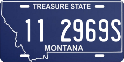MT license plate 112969S
