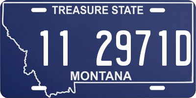 MT license plate 112971D