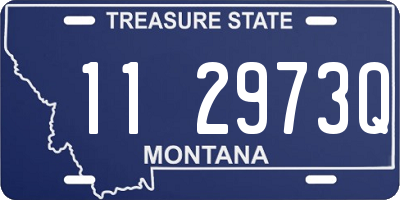 MT license plate 112973Q