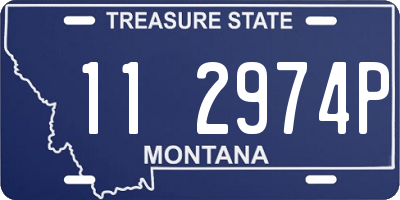 MT license plate 112974P