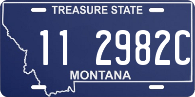 MT license plate 112982C