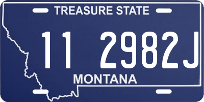 MT license plate 112982J