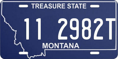 MT license plate 112982T