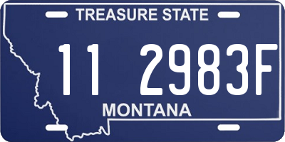 MT license plate 112983F