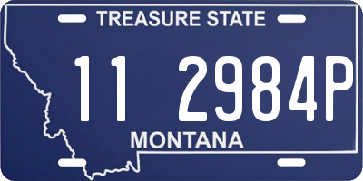 MT license plate 112984P