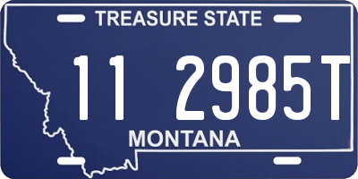 MT license plate 112985T
