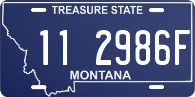 MT license plate 112986F