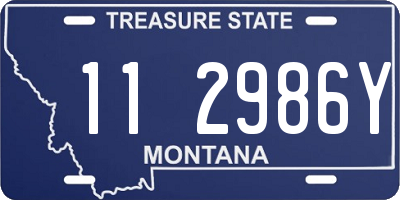 MT license plate 112986Y