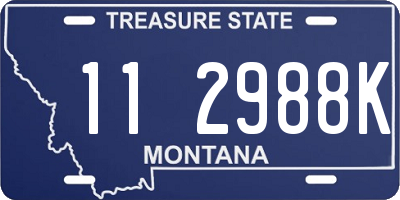 MT license plate 112988K