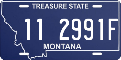 MT license plate 112991F