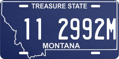 MT license plate 112992M