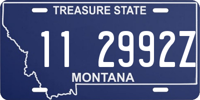 MT license plate 112992Z