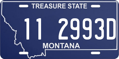 MT license plate 112993D