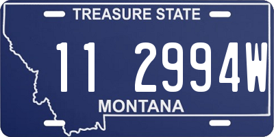 MT license plate 112994W