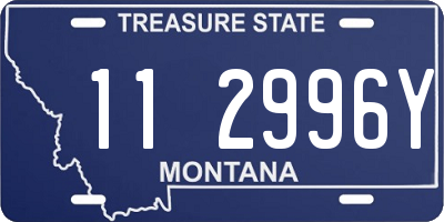 MT license plate 112996Y