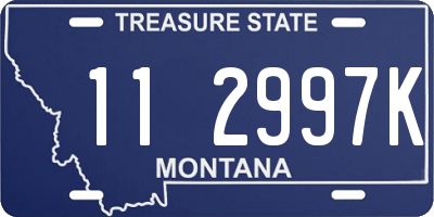 MT license plate 112997K