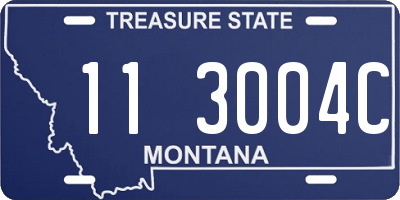 MT license plate 113004C