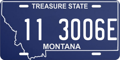 MT license plate 113006E