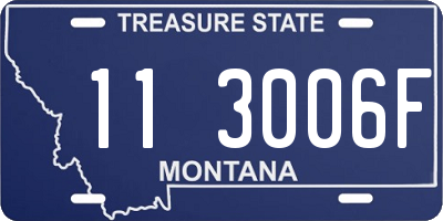 MT license plate 113006F