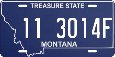 MT license plate 113014F