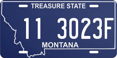 MT license plate 113023F