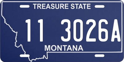 MT license plate 113026A