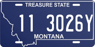 MT license plate 113026Y