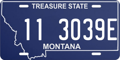 MT license plate 113039E