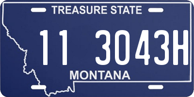 MT license plate 113043H