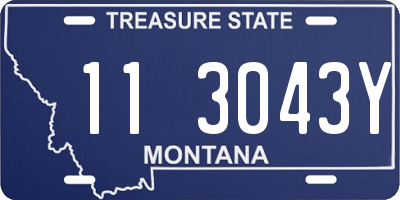 MT license plate 113043Y