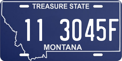 MT license plate 113045F