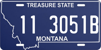 MT license plate 113051B