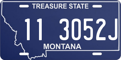 MT license plate 113052J